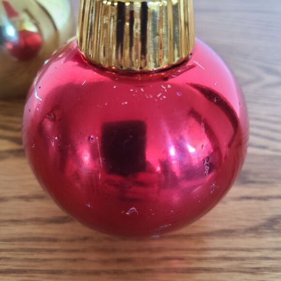 Two Vintage Santa Claus Character Candles In Christmas Ornament Candle Holders - Picture 9 of 10